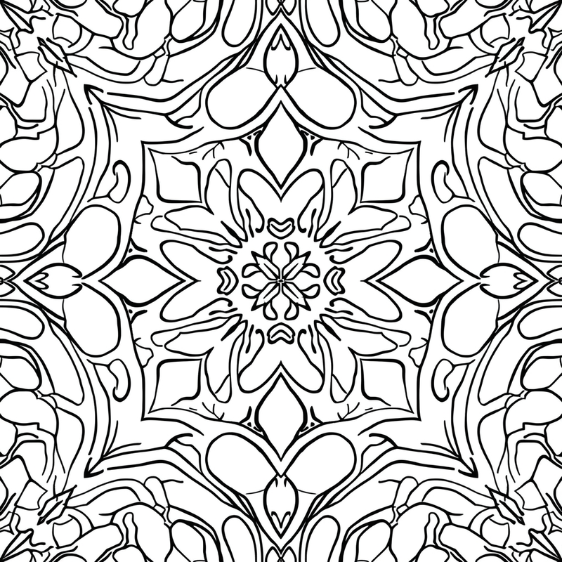 Fractal 1 - free printable coloring page