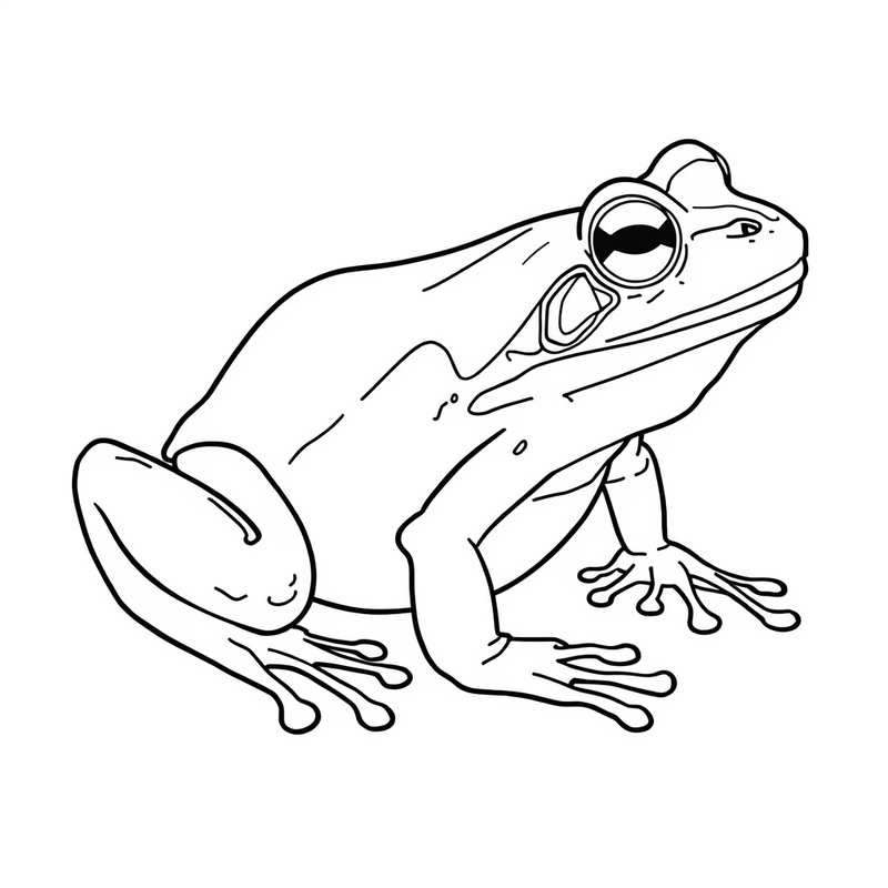 Frog 2 - free printable coloring page