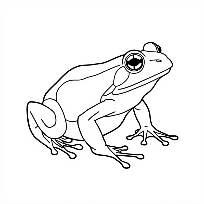 Frog 3 - free printable coloring page
