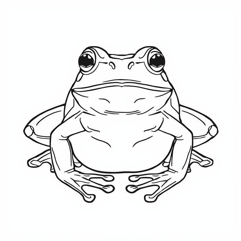 Frog 4 - free printable coloring page