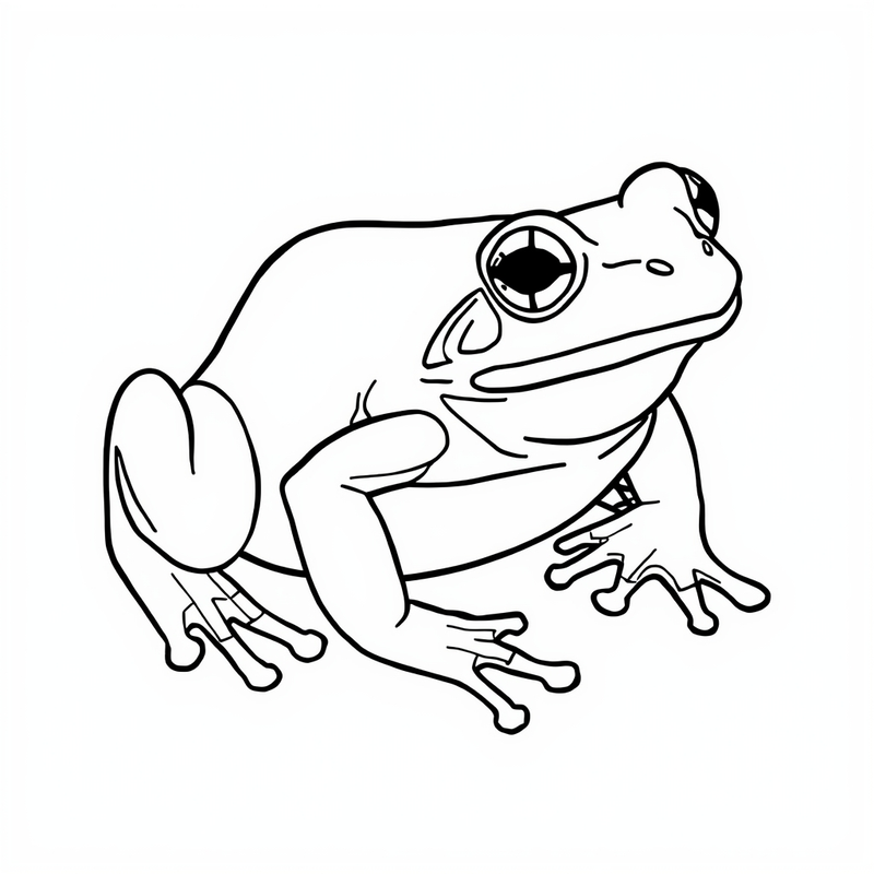 Frog 1 - free printable coloring page