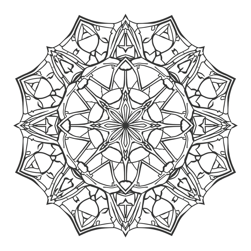 Geometric 4 - free printable coloring page