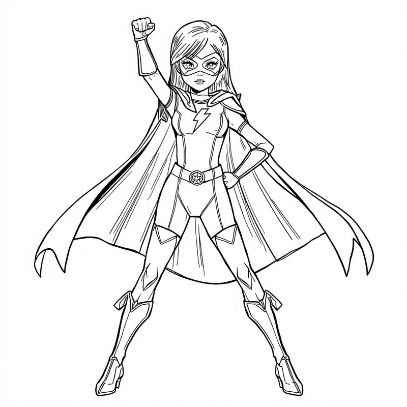 Girl Superheroes coloring pages