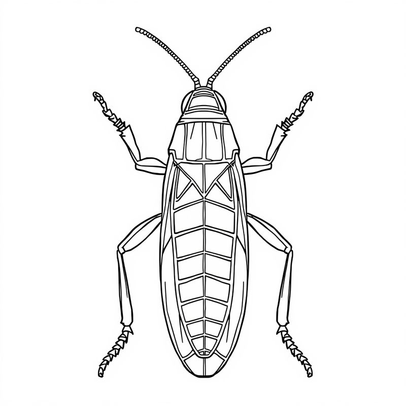 Grasshopper 2 - free printable coloring page