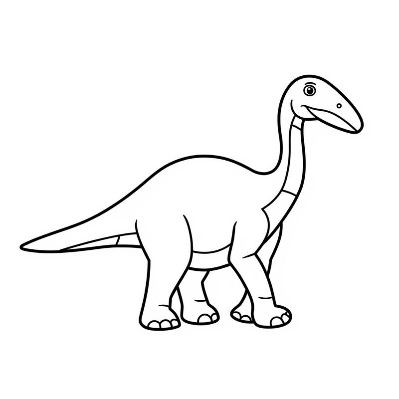 Hadrosaurus 4 - free printable coloring page