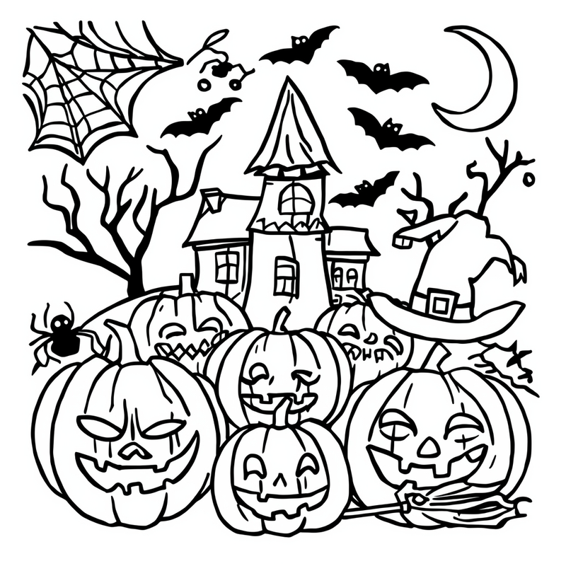 Halloween 4 - free printable coloring page