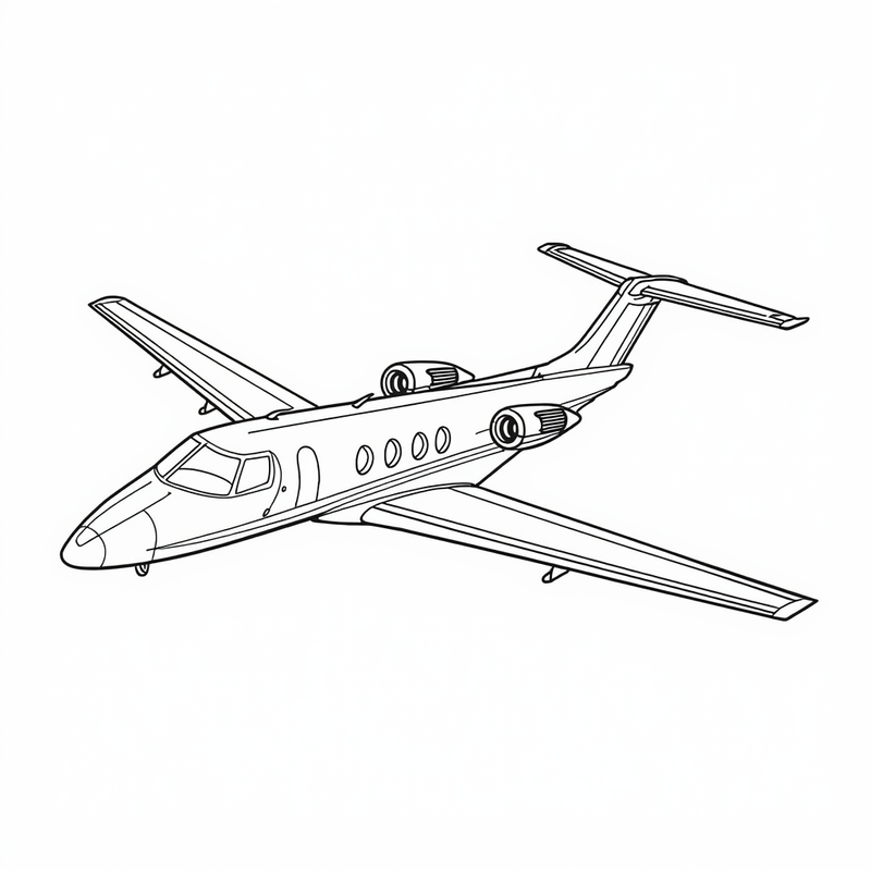 Jet 2 - free printable coloring page
