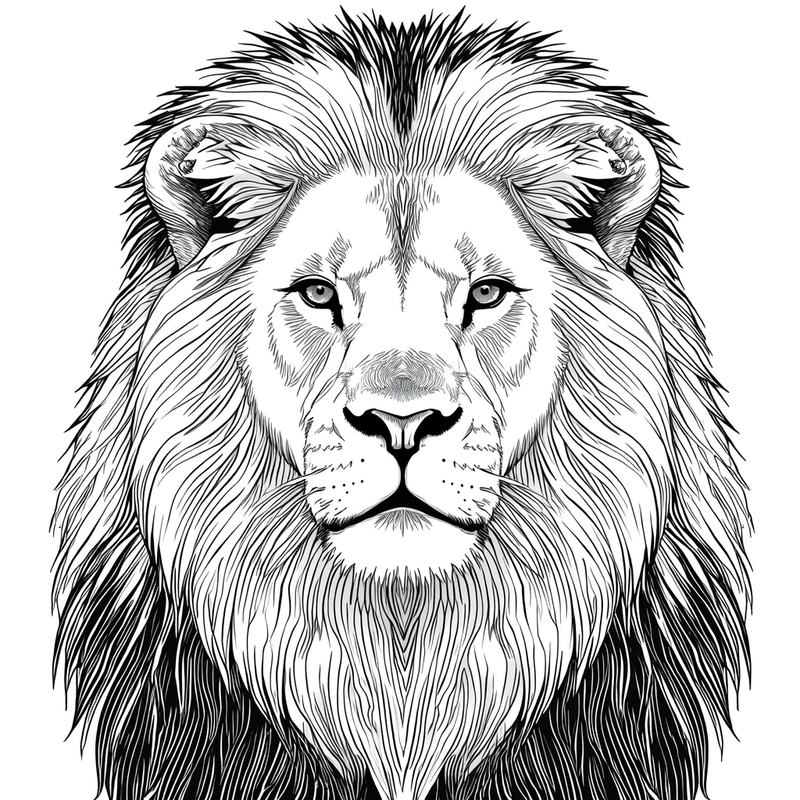 Lion 1 - free printable coloring page
