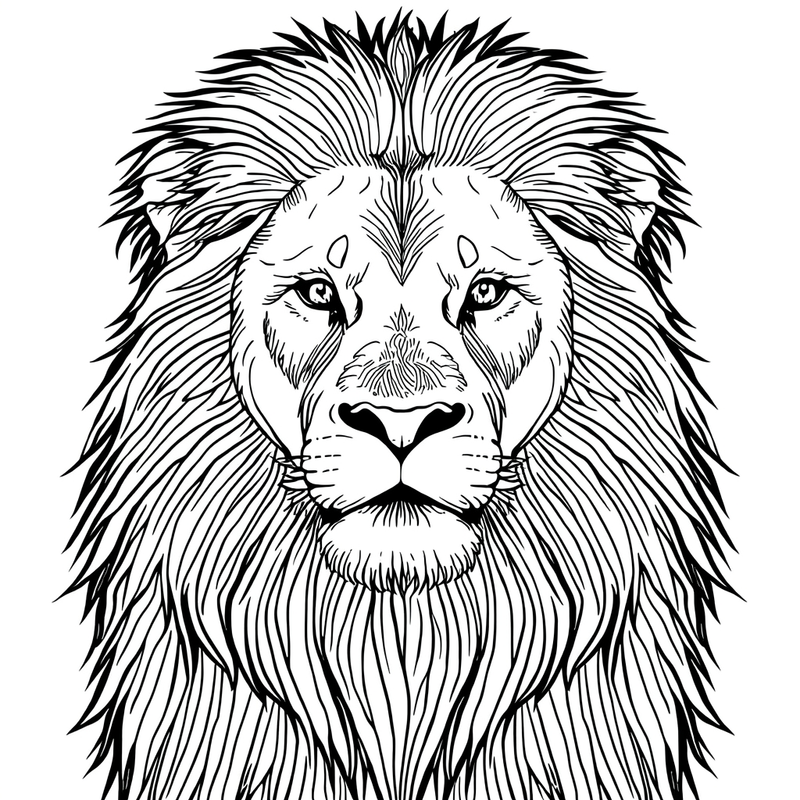 Lion 5 - free printable coloring page