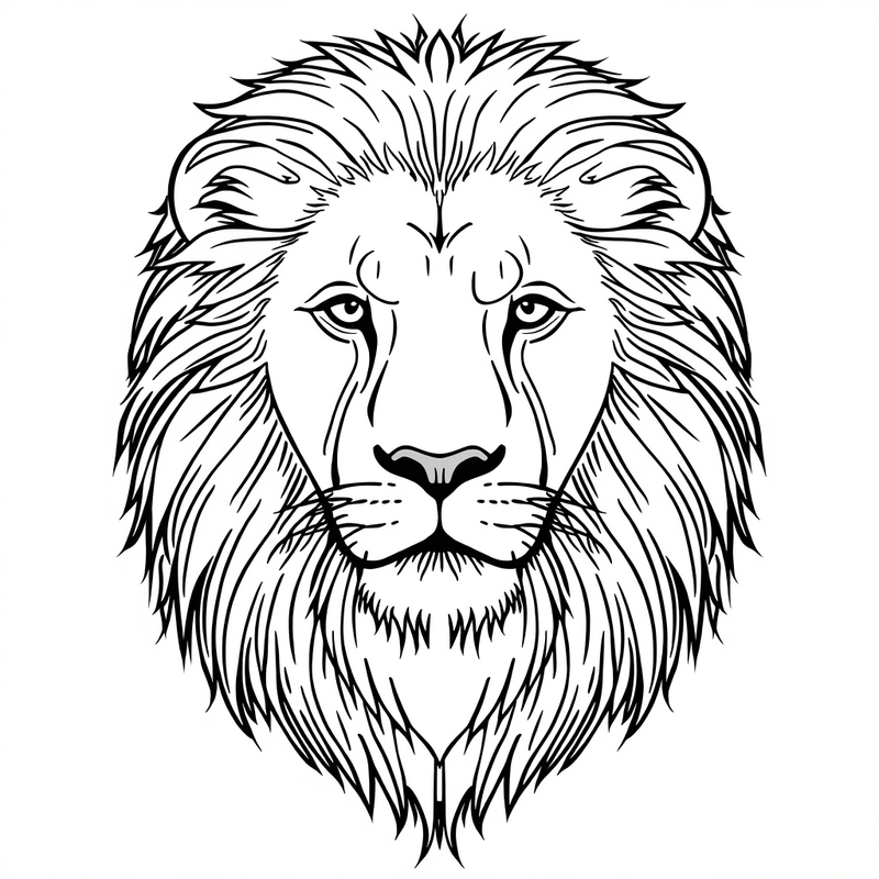 Lion 6 - free printable coloring page