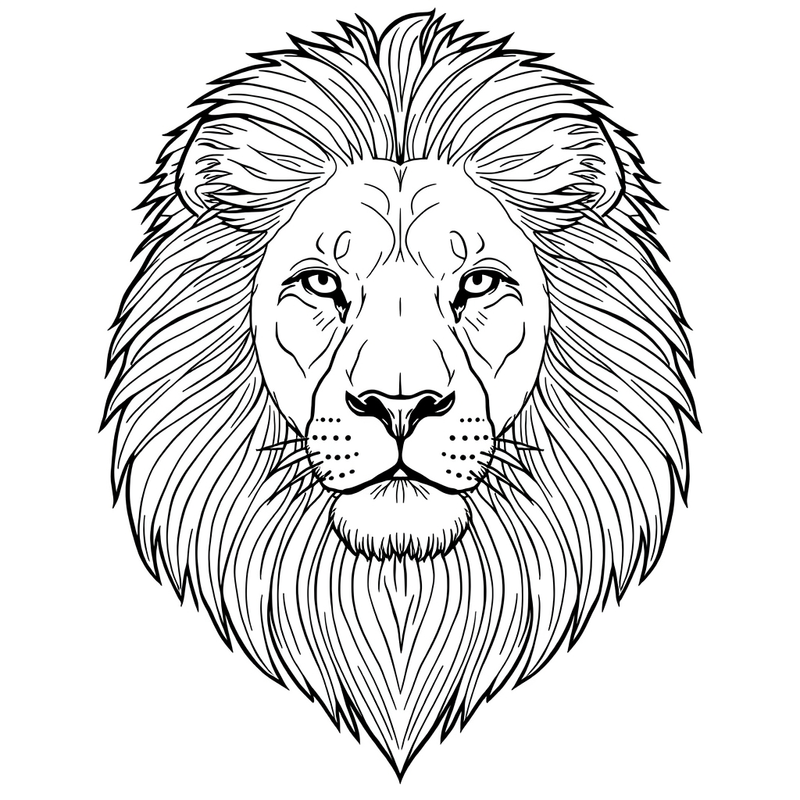 Lion 7 - free printable coloring page
