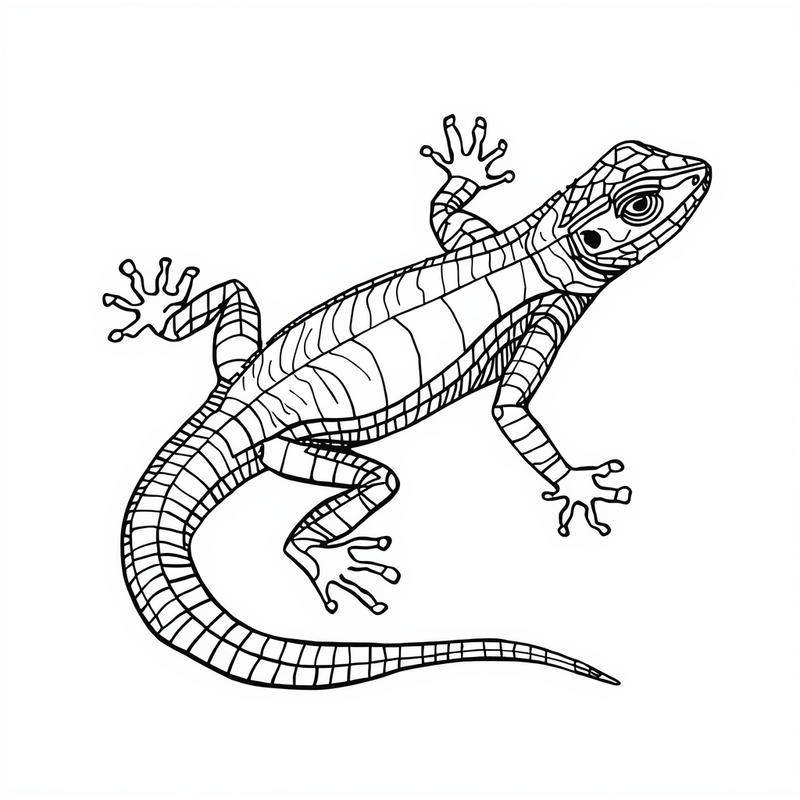 Lizard 2 - free printable coloring page