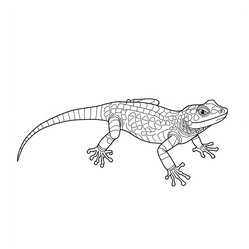 Lizard 3 - free printable coloring page