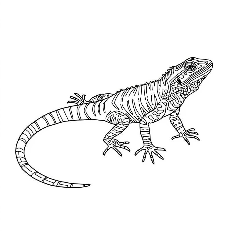 Lizard 4 - free printable coloring page