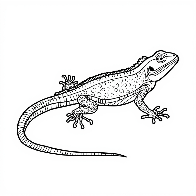 Lizard - free printable coloring page