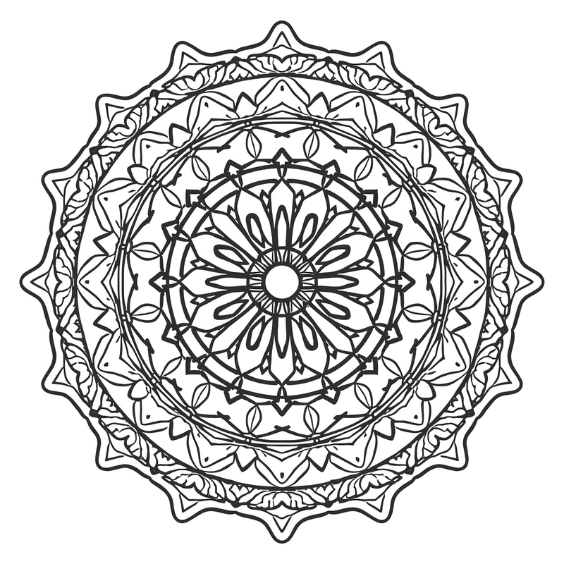 Mandala 4 - free printable coloring page