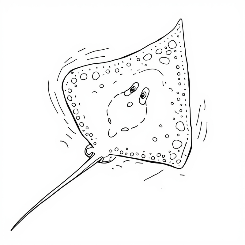 Stingray 1 - free printable coloring page