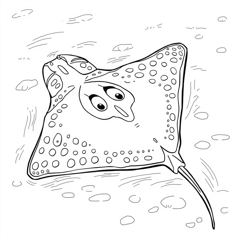 Stingray 3 - free printable coloring page