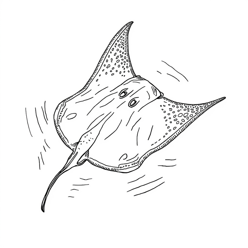Stingray 4 - free printable coloring page