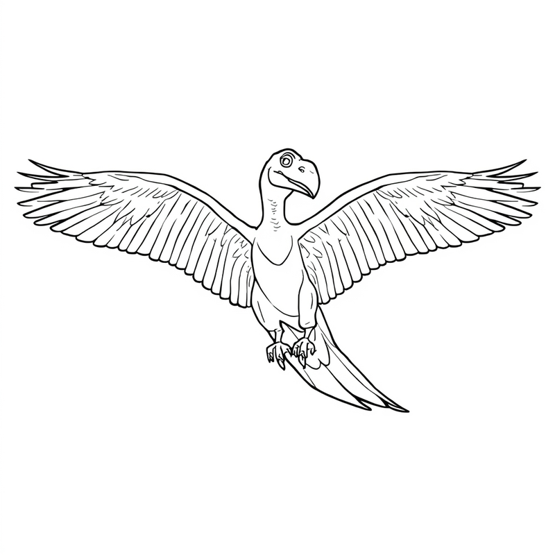 Pterodactyl 2 - free printable coloring page