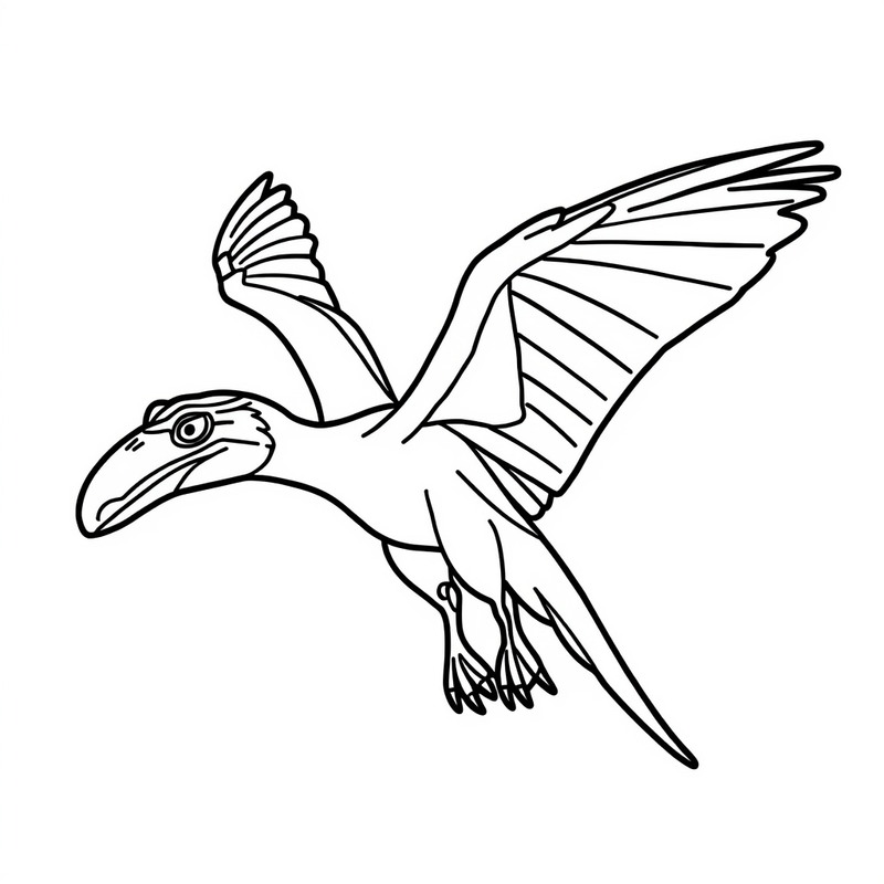 Pterodactyl 3 - free printable coloring page