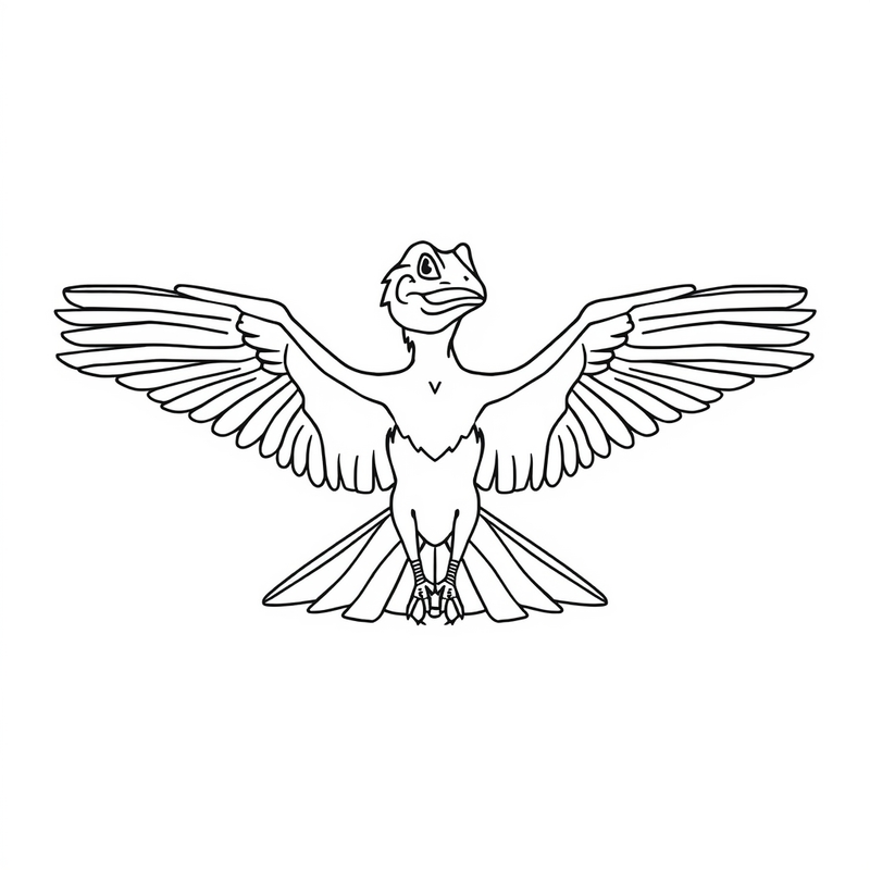 Pterodactyl - free printable coloring page