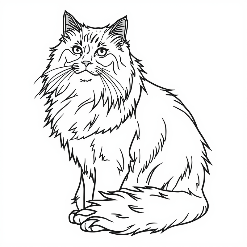 Ragdoll 2 - free printable coloring page