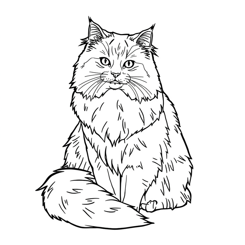 Ragdoll 4 - free printable coloring page