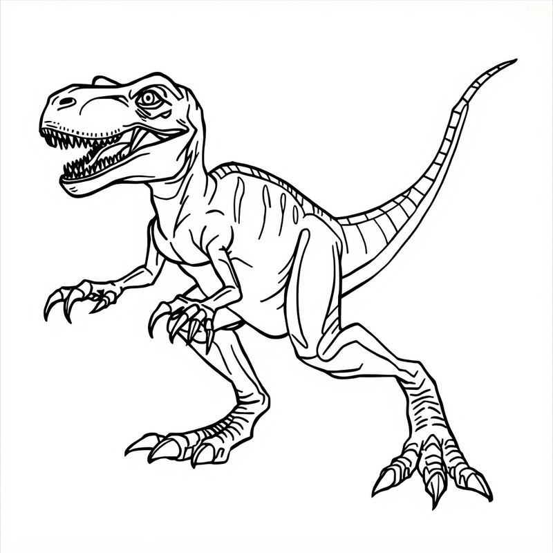 Raptor 3 - free printable coloring page
