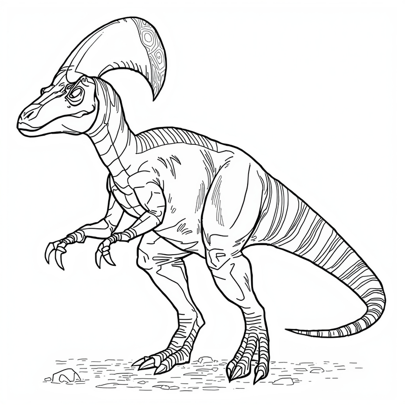 Raptor 5 - free printable coloring page