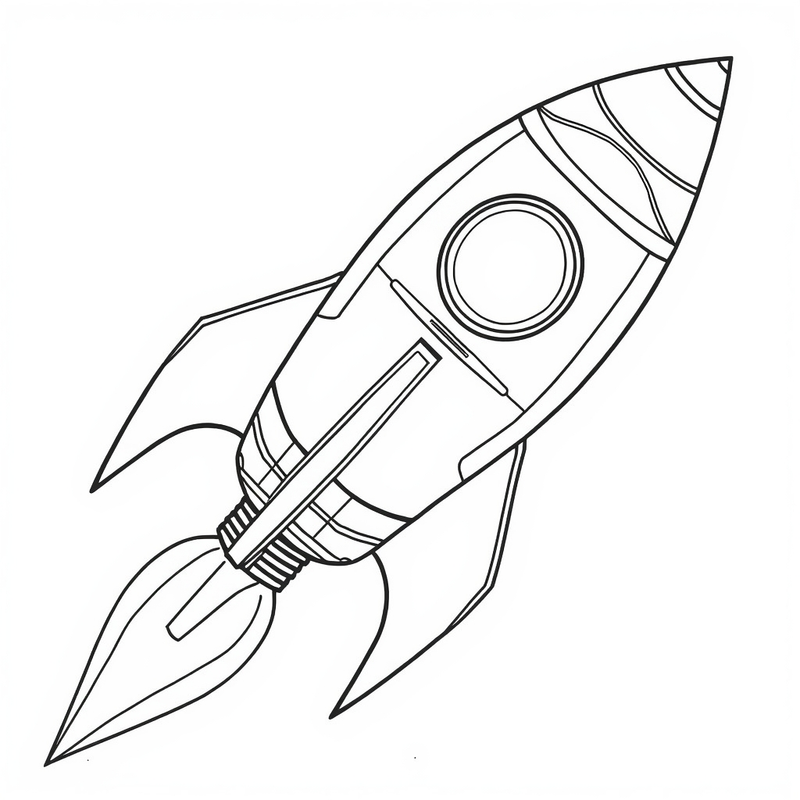 Rocket 3 - free printable coloring page