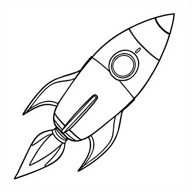 Rocket 4 - free printable coloring page