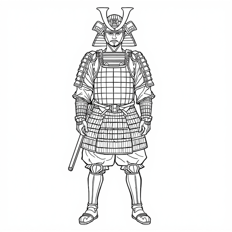Samurais coloring pages
