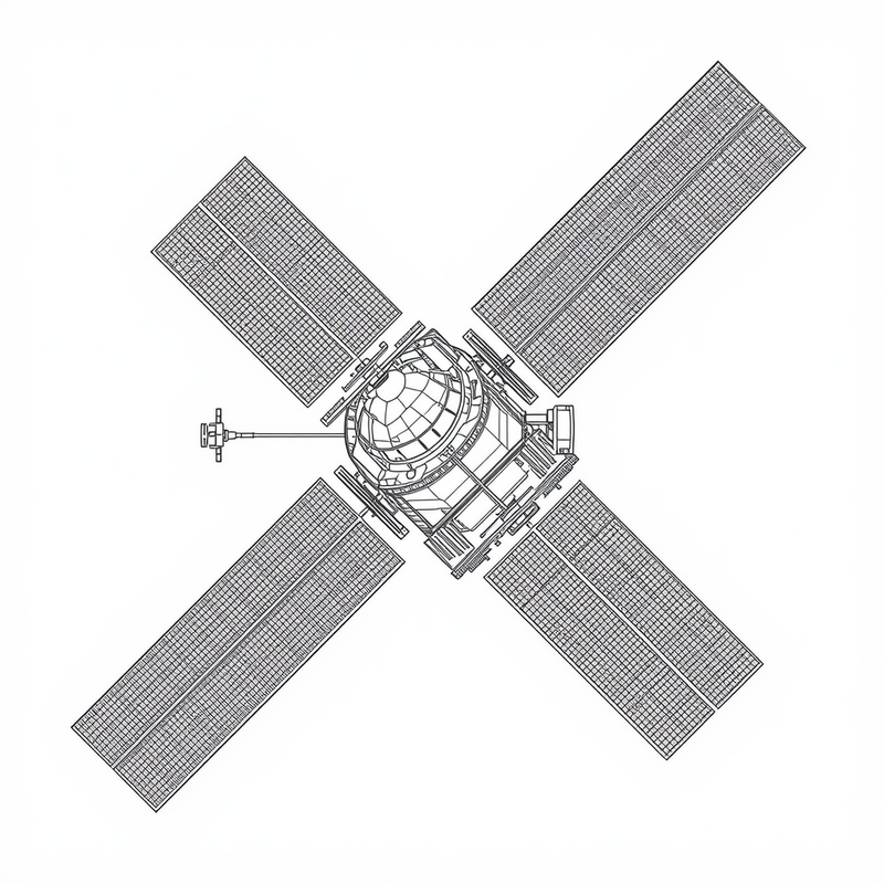 Satellite 3 - free printable coloring page