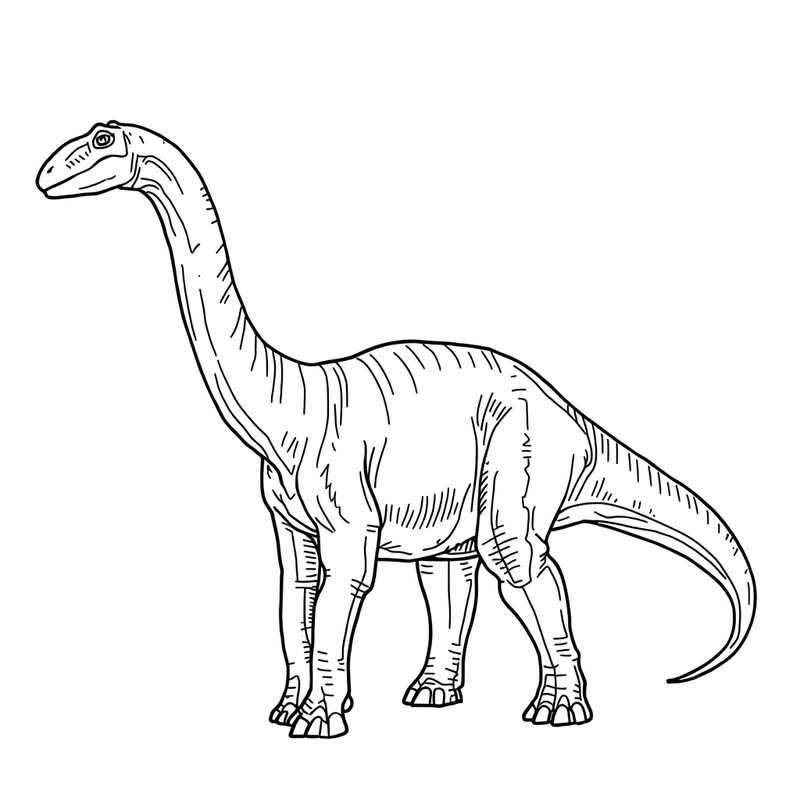 Sauropod 2 - free printable coloring page