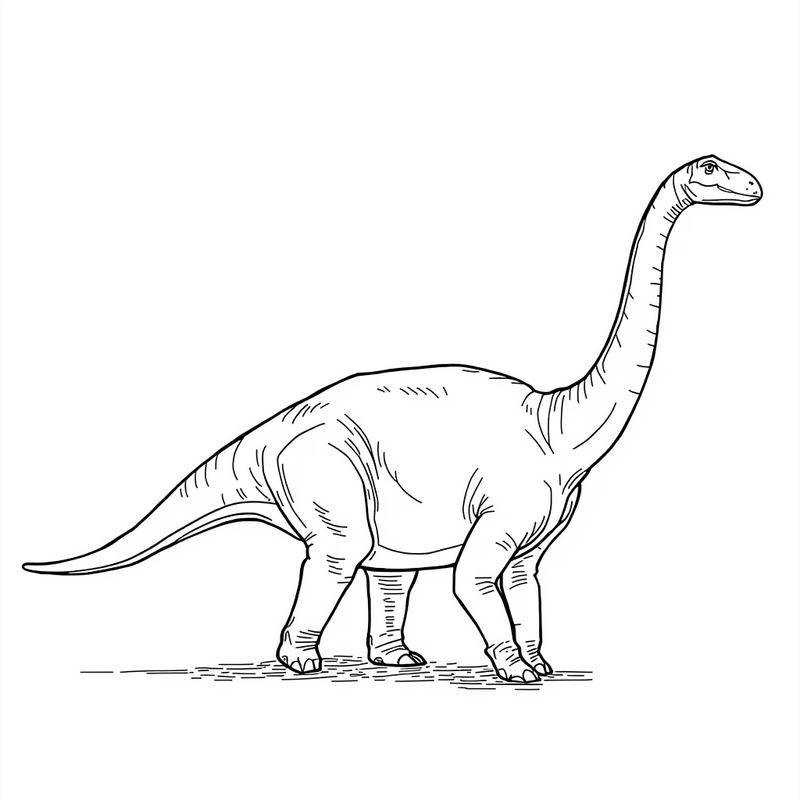 Sauropod 3 - free printable coloring page