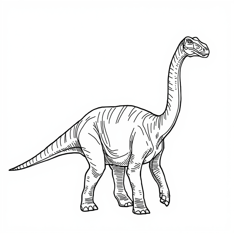 Sauropod 4 - free printable coloring page