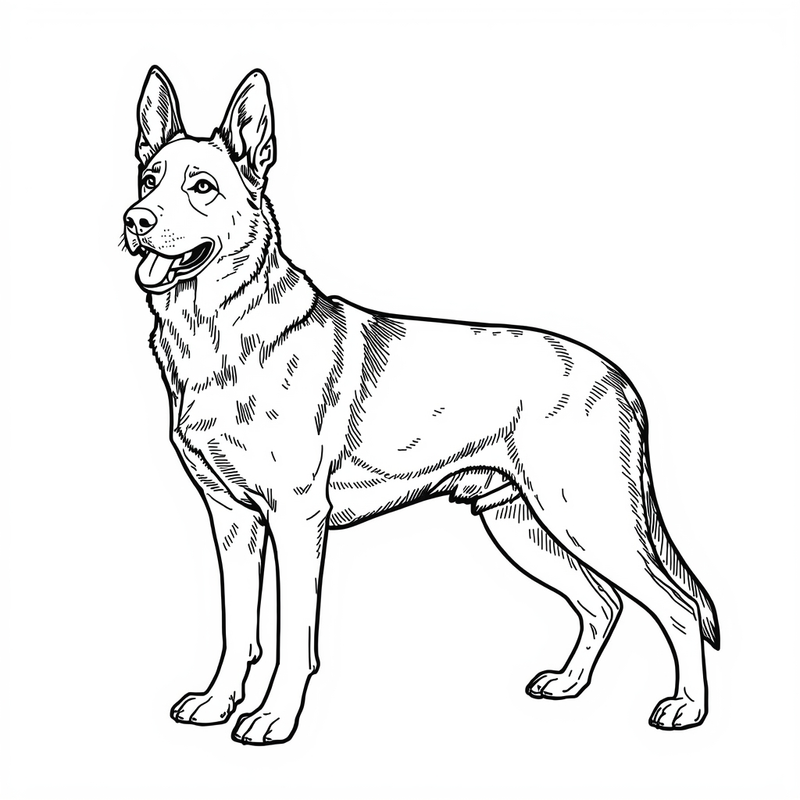 Shepherd 3 - free printable coloring page