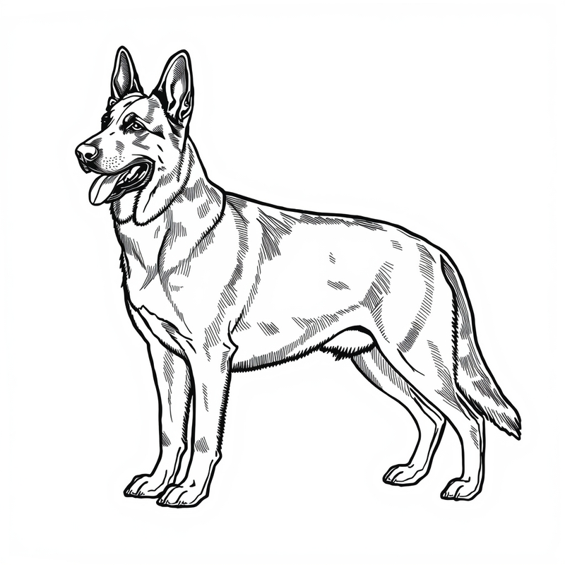 Shepherd 4 - free printable coloring page