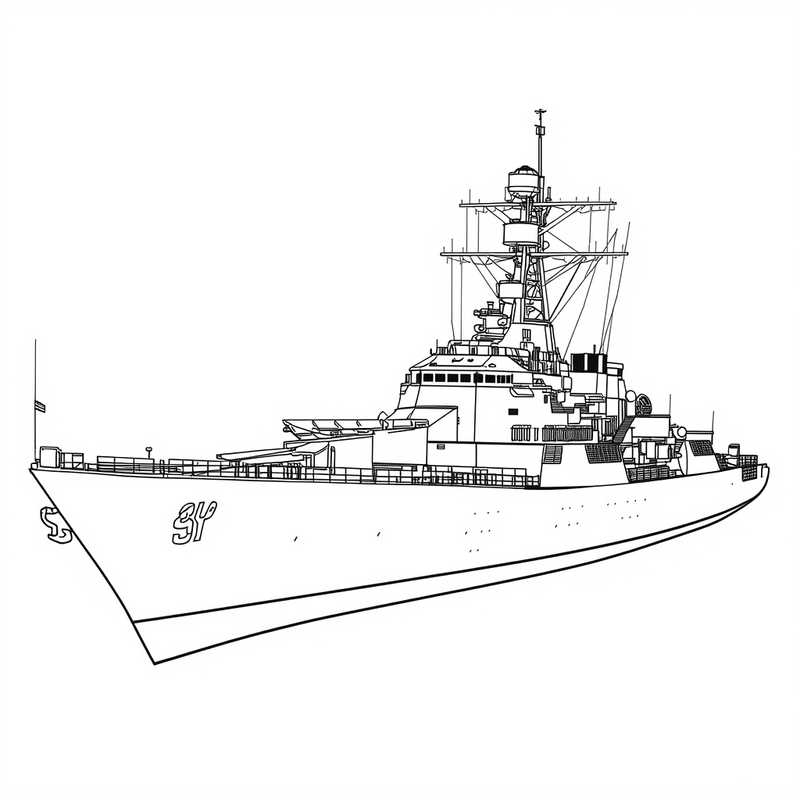 Ship 6 - free printable coloring page