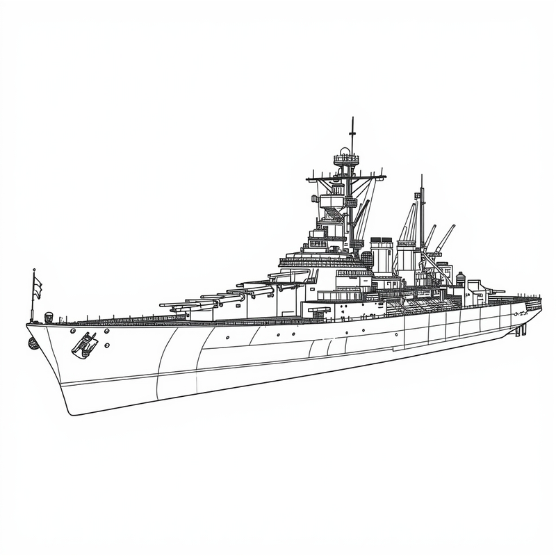 Ship 8 - free printable coloring page