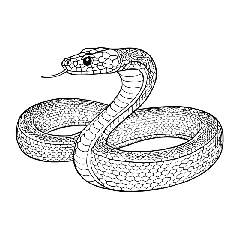 Snake 2 - free printable coloring page