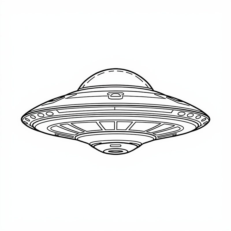 Spacecraft 4 - free printable coloring page