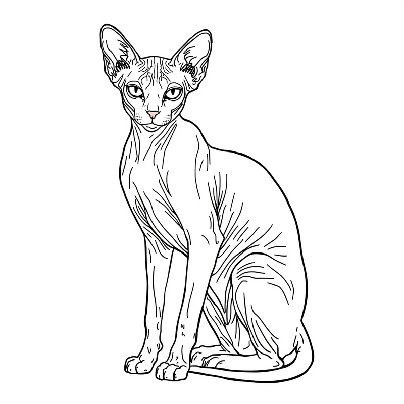 Sphynx 4 - free printable coloring page