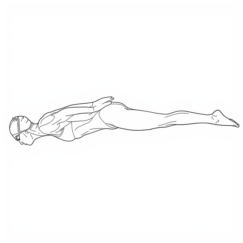 Swimmer 2 - free printable coloring page
