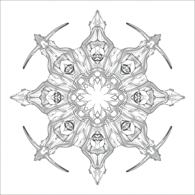 Symmetric 3 - free printable coloring page