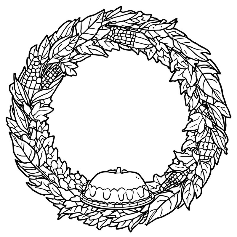 Thanksgiving 4 - free printable coloring page