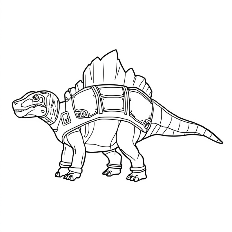 Therizinosaurus 2 - free printable coloring page