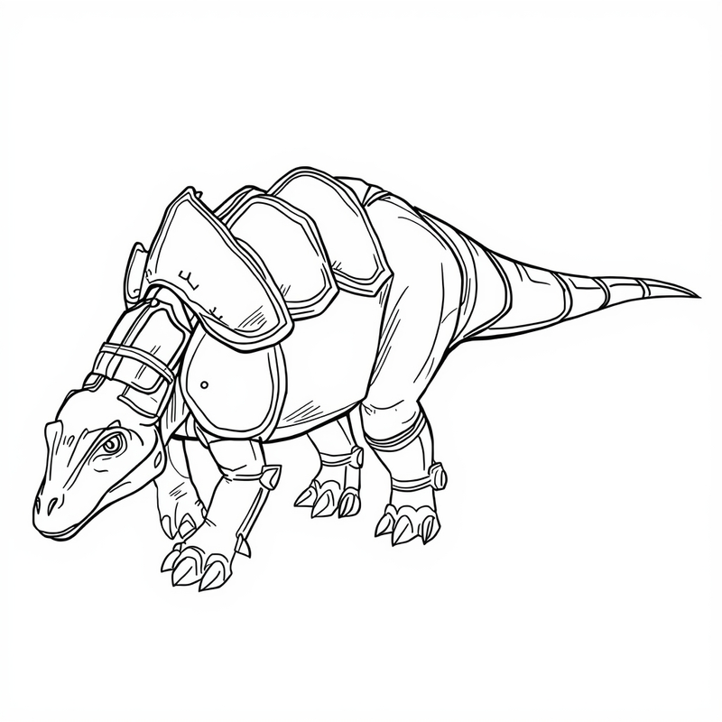 Therizinosaurus 3 - free printable coloring page
