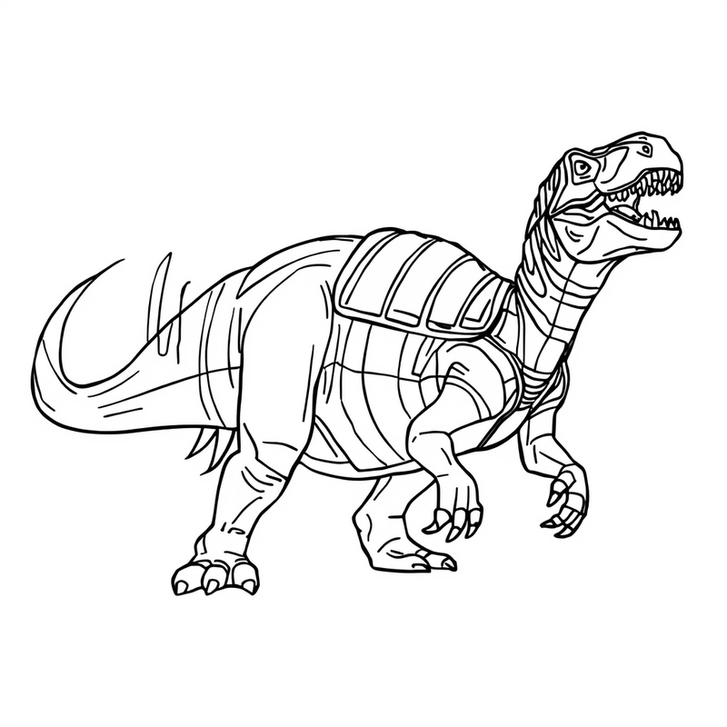 Therizinosaurus 4 - free printable coloring page
